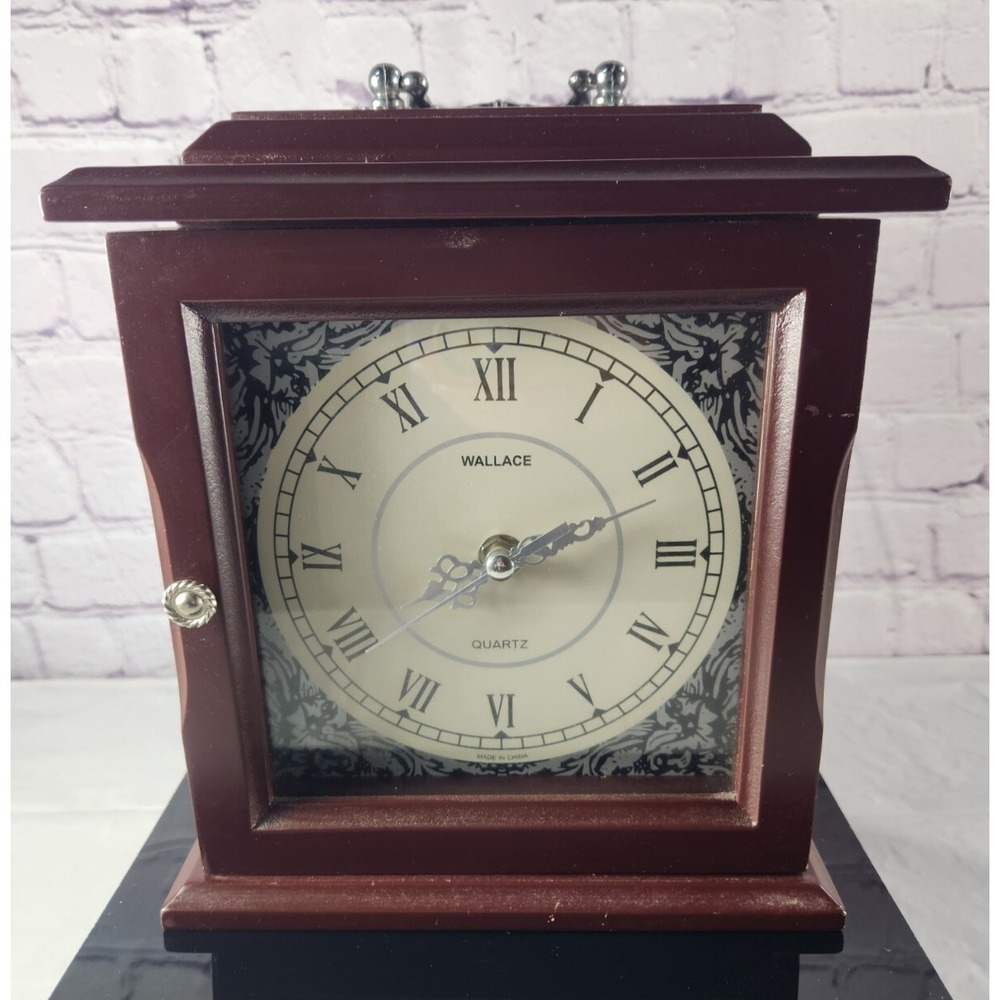 Wallace Mantel Clock With Secret Jewelry Box Inside Hide Valuables Inside